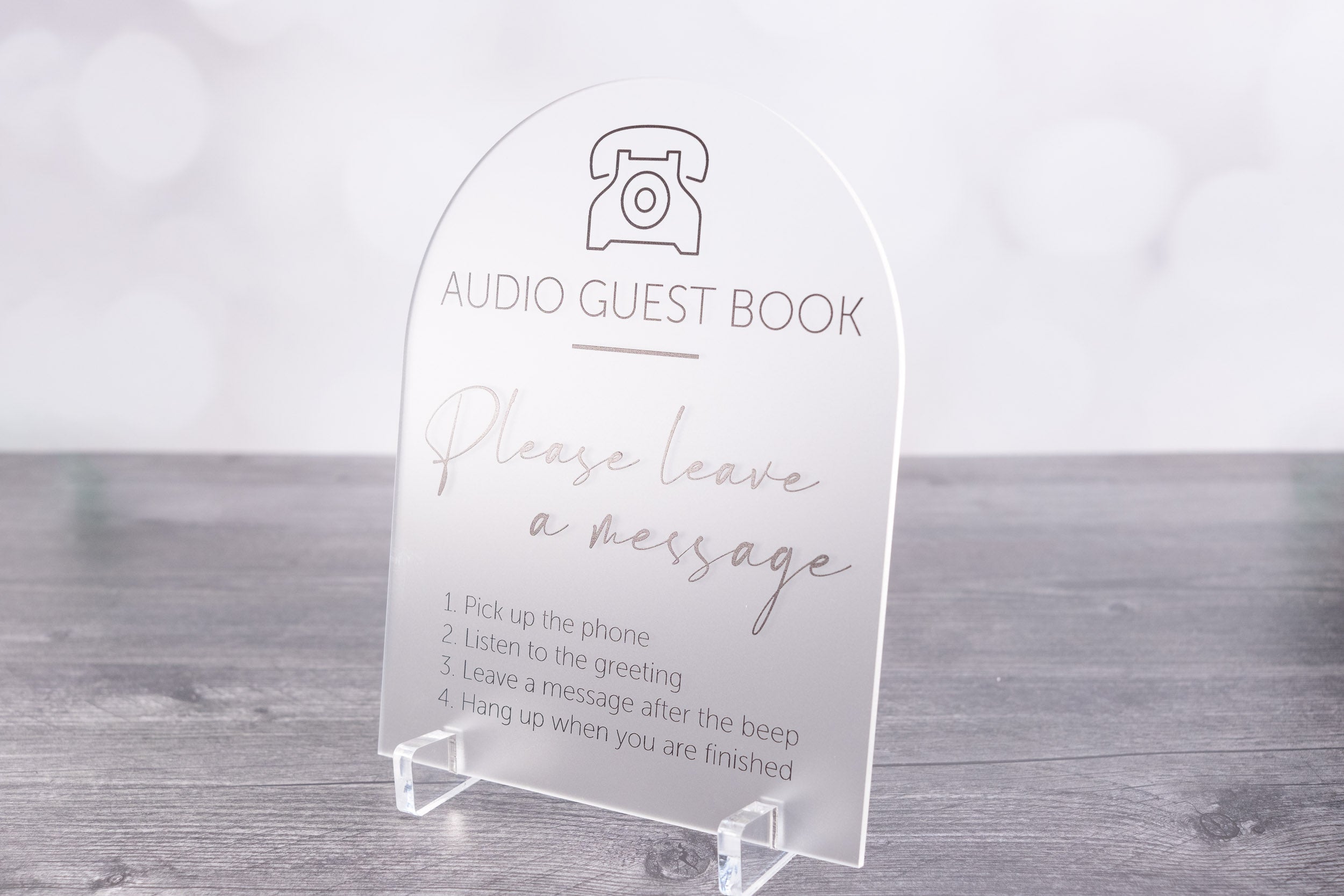Audio Guest Book Tabletop Sign